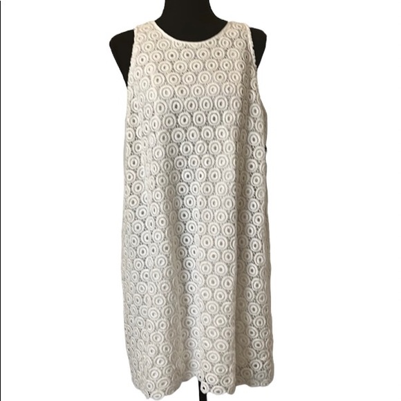 Crown & lvy White Lace Mini Dress Size L NWT - Picture 2 of 13